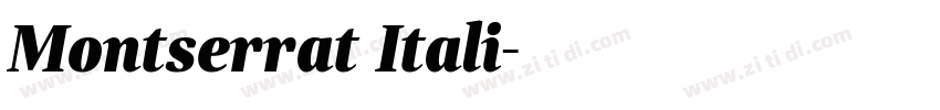 Montserrat Itali字体转换